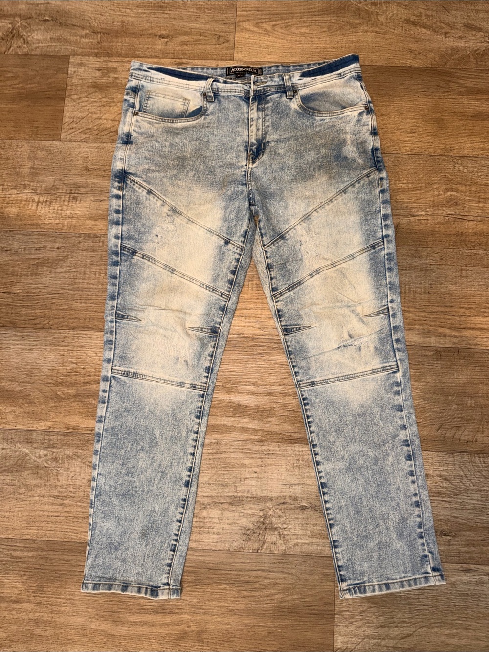 Light Blue Washed Men's Jeans - Casual Straight Fit